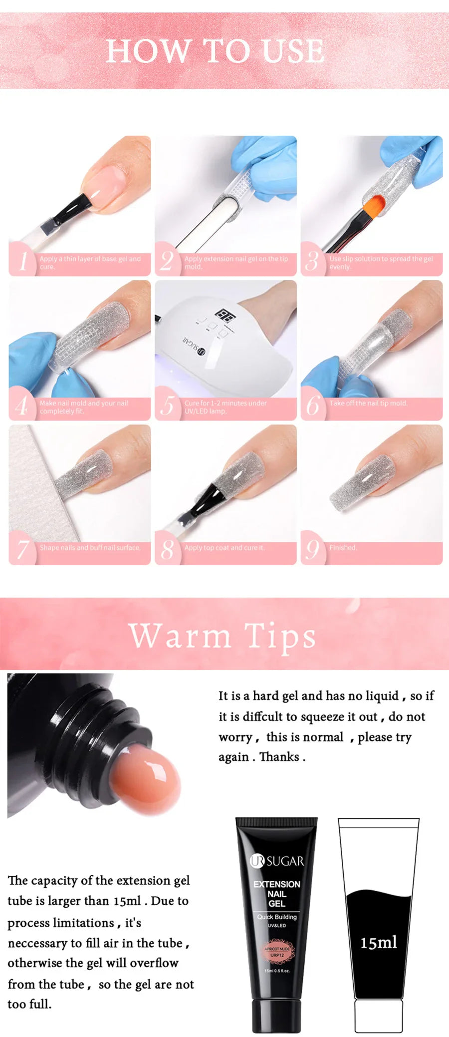 UR SUGAR Crystal Nail Extension Kit